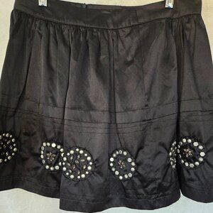 Mieko Mellucci black embellished full skirt size large